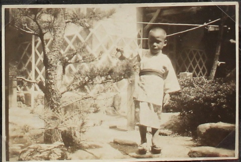 Boy wearing gi in Japan (ddr-densho-259-8)