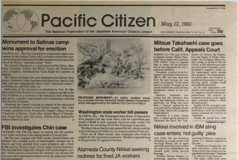 Pacific Citizen, Whole No. 2,238, Vol. 96, No. 18 (May 13, 1983) (ddr-pc-55-18)