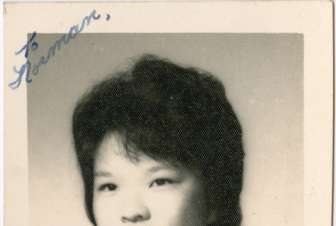 Wallet sized photo of woman in middy (ddr-densho-426-2427)