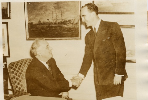 Frank Murphy shaking hands with Franklin D. Roosevelt (ddr-njpa-1-1253)