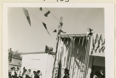 Majorette performs at a convention (ddr-densho-37-1125)