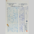 Correspondence and documents from Yamano & Co. (ddr-densho-424-744)