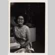 Tomoye Takahashi seated at desk (ddr-densho-426-106)