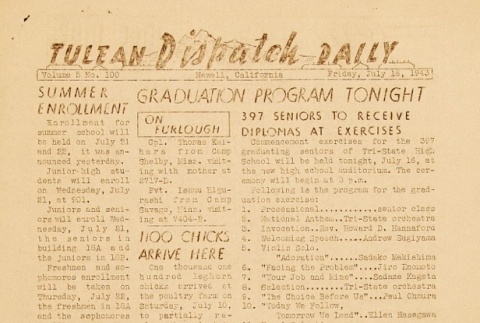 Tulean Dispatch Vol. 5 No. 100 (July 16, 1943) (ddr-densho-65-254)