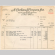Invoice from A. Carbone & Company (ddr-densho-319-502)