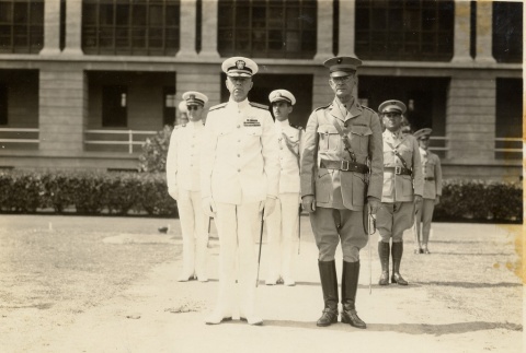 Harry E. Yarnell standing with other men in uniform (ddr-njpa-1-2619)