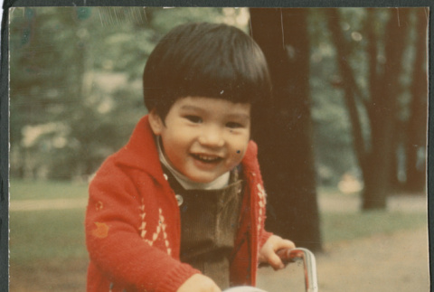 Boy on tricycle (ddr-densho-523-547)