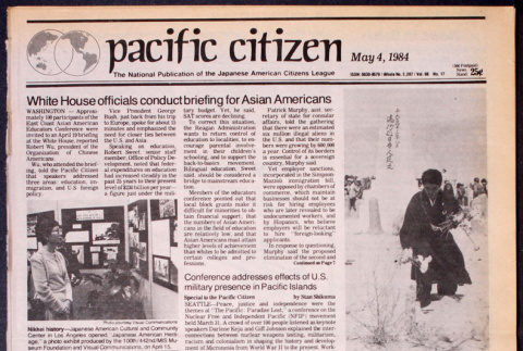 Pacific Citizen, Vol. 98, No. 17 (May 4, 1984) (ddr-pc-56-17)