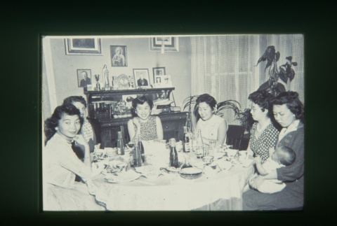 (Slide) - Image of group of women seated around table (ddr-densho-330-146-master-05ec2d7cff)