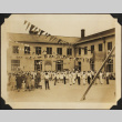 Exercise class in courtyard (ddr-densho-423-529)