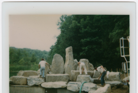 Rock feature under construction (ddr-densho-377-1934)