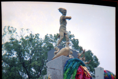 Tsurus on monument of children at Nagasaki Peace Park (ddr-densho-426-513)