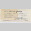 Marriage Certificate for Saburo Kitagawa and Yoriko Shimasaki (ddr-densho-539-65)