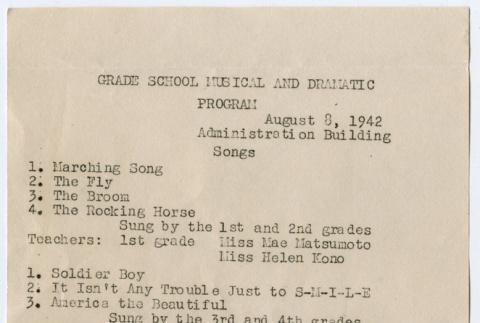 Grade School Musical and Dramatic Program (ddr-densho-356-776)