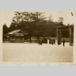 A group walking outside of the Ise Grand Shrine [?] (ddr-njpa-8-20)