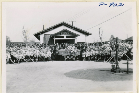 Mourners at Mrs. Kondo's funeral (ddr-densho-37-1831)