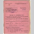 US DOJ Alien Registration card for George Mitsutaro Yoshihara (ddr-densho-332-15)