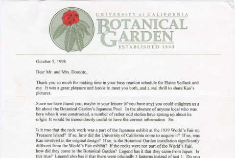 Letter from Nancy Swearengen to Kaneji and Sylvia Schur Domoto (ddr-densho-377-2)