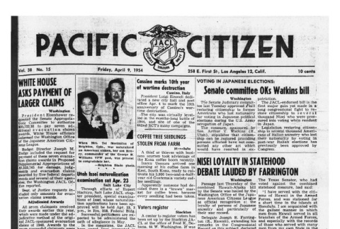 The Pacific Citizen, Vol. 38 No. 15 (April 9, 1954) (ddr-pc-26-15)