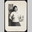 Woman wearing a knit sweater (ddr-densho-542-725)