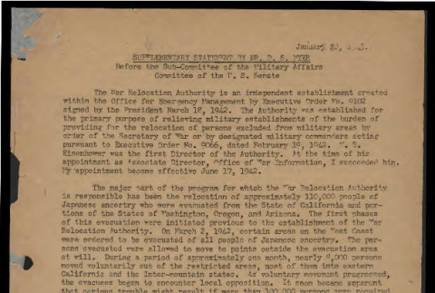 Supplementary statement by Mr. D. S. Myer (ddr-csujad-55-1643)