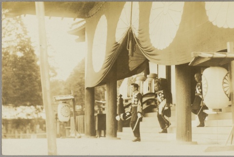 Soldiers exiting a shrine (ddr-njpa-13-1558)
