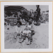 Susan, William and Leslie Shiomi on beach (ddr-densho-522-360)