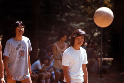 Diane Huira playing volleyball (ddr-densho-336-322)