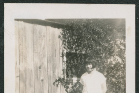 girl next to shed (ddr-densho-378-415)