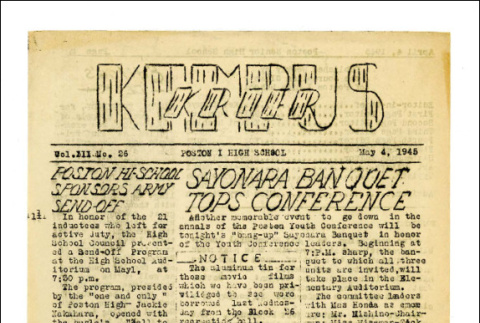 Kampus krier, vol. 3, no. 26 (May 4, 1945) (ddr-csujad-35-12)