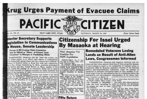 The Pacific Citizen, Vol. 24 No. 11 (March 22, 1947) (ddr-pc-19-12)