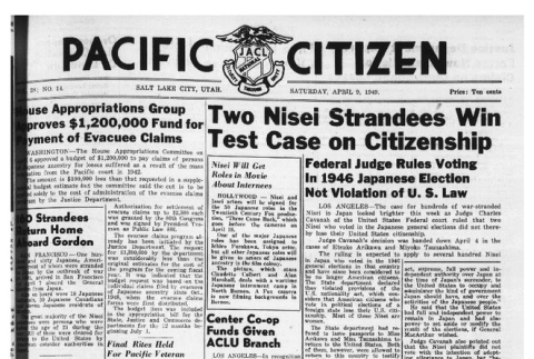 The Pacific Citizen, Vol. 28 No. 14 (April 9, 1949) (ddr-pc-21-14)