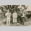 Group photo of two men, one woman, and a little girl (ddr-densho-348-71)