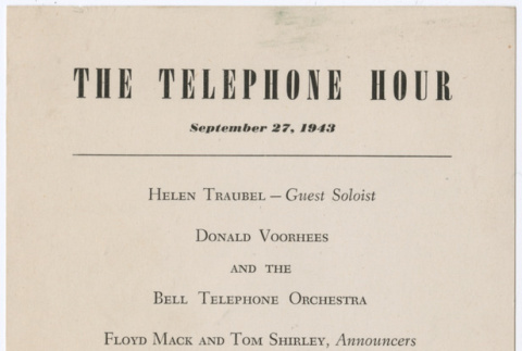 A program for the Telephone Hour (ddr-densho-367-36)