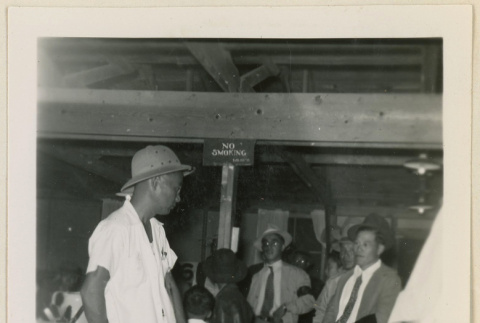 Crowd waiting after breakfast (ddr-densho-37-896)