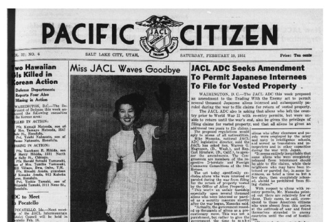 The Pacific Citizen, Vol. 32 No. 6 (February 10, 1951) (ddr-pc-23-6)