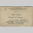 Governor of Compound identification card (ddr-densho-140-19)