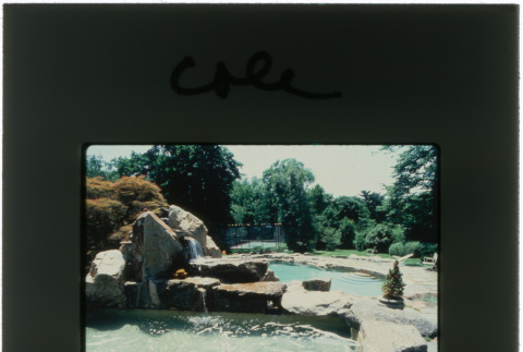 Pool and waterfall at the Cole project (ddr-densho-377-396)