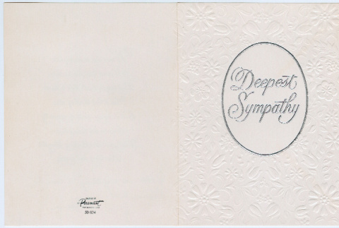 Condolence card from Elaine to Yuri (Domoto) (ddr-densho-329-1260)