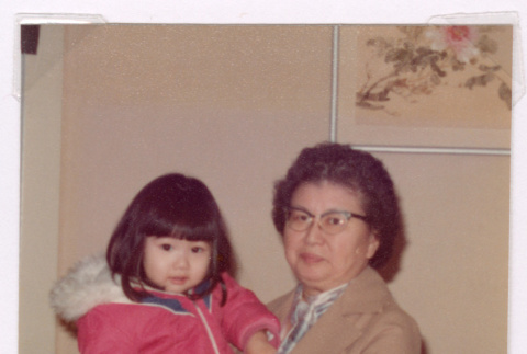 Kellie Isoshima with Grandma Mitzi Isoshima (ddr-densho-477-534)