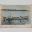 Man and woman in canoe (ddr-densho-523-3)