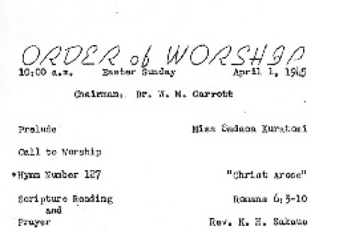 Church bulletin (April 1, 1945) (ddr-densho-143-381)