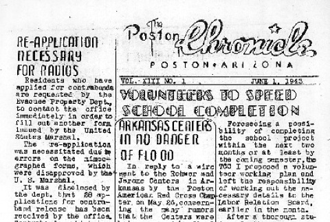 Poston Chronicle Vol. XIII No. 1 (June 1, 1943) (ddr-densho-145-326)