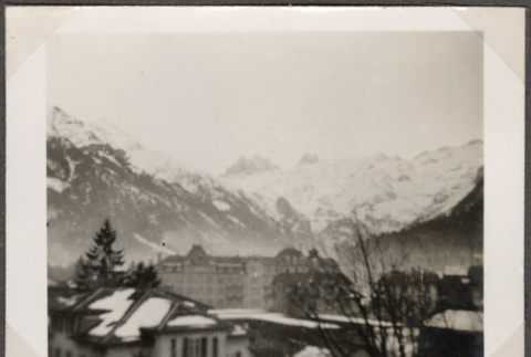 Building with mountains in background (ddr-densho-466-135)