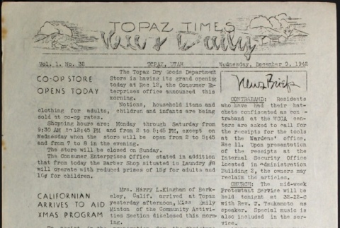Topaz Times Vol. I No. 33 (December 9, 1942) (ddr-densho-142-43)