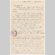 Letter from Tadashi Ishida to Mr. & Mrs. Y Ishida (ddr-densho-535-309)