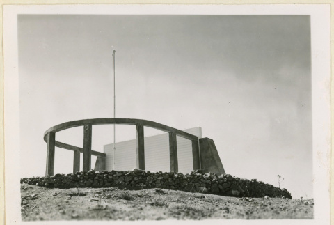 View of the Gila River Honor Roll monument from behind (ddr-densho-37-1114)