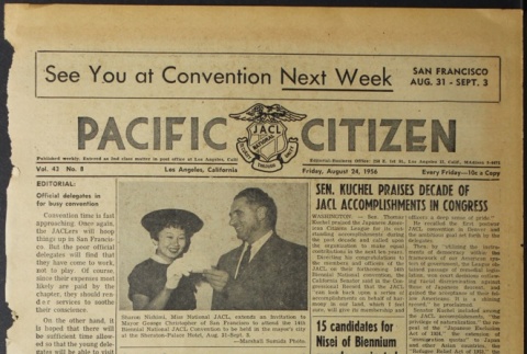 Pacific Citizen, Vol. 43, No. 8 (August 24, 1956) (ddr-pc-28-34)