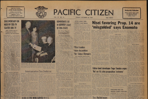 Pacific Citizen, Vol. 59, Vol. 18 (October 30, 1964) (ddr-pc-36-44)