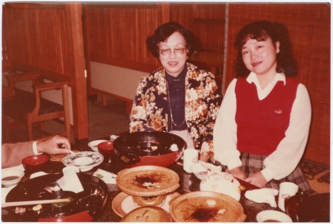 Two women at dinner (ddr-densho-338-41)